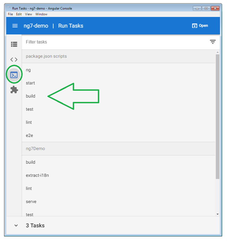 Angular Console - User UI Interface for CLI